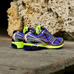 Mens Saucony ProGrid Guide 7 (Purple/Citron)