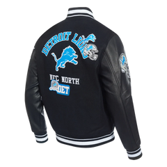Men's Pro Standard Detroit Lions Area Code Rib Wool Varsity Jacket