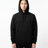The Closet Inc Mens Fleece Pullover BLACK