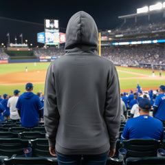 Men's Mitchell And Ness MLB Toronto Blue Jays Half and Half Hoodie