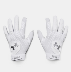 Men's Under Armour Clean Up Batting Gloves "White"