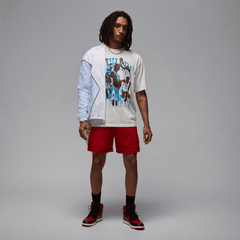 Men's Jordan Flight Essential Oversize Graphic Crew T-Shirt "Sail Black"