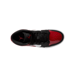 Big Kids' Air Jordan 1 Mid  "Patent Bred Toe"