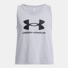 Men's Under Armour Sportstyle Logo Tank "Steel Light Heather/Black"